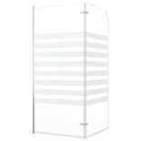 átlátszó csíkos edzett üveg kádparaván 120 x 140 cm