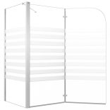 csíkos edzett üveg kádparaván 120 x 68 x 130 cm