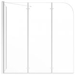 átlátszó edzett üveg kádparaván 120 x 69 x 130 cm