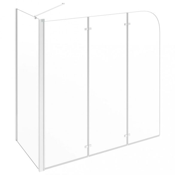 átlátszó edzett üveg kádparaván 120 x 69 x 130 cm