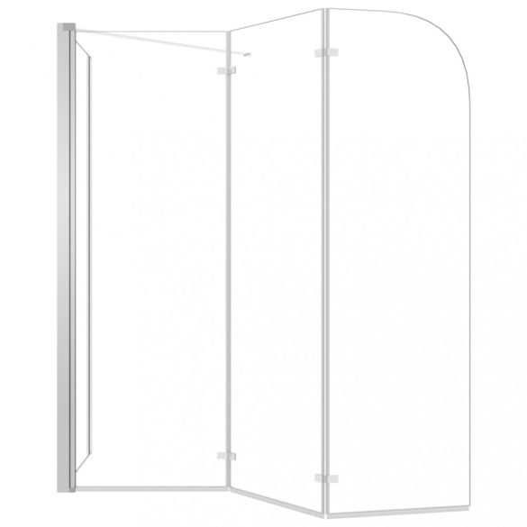 átlátszó edzett üveg kádparaván 120 x 69 x 130 cm