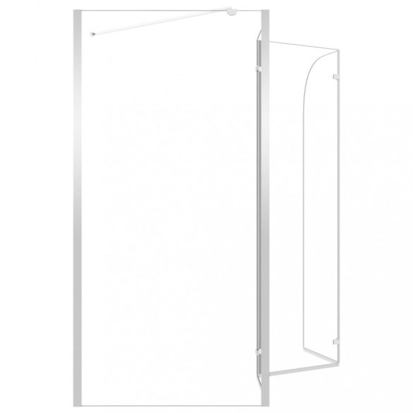 átlátszó edzett üveg kádparaván 120 x 69 x 130 cm