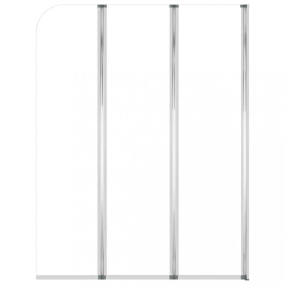 2 db átlátszó edzett üveg kádparaván 104 x 130 cm