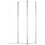 2 db átlátszó edzett üveg kádparaván 104 x 130 cm