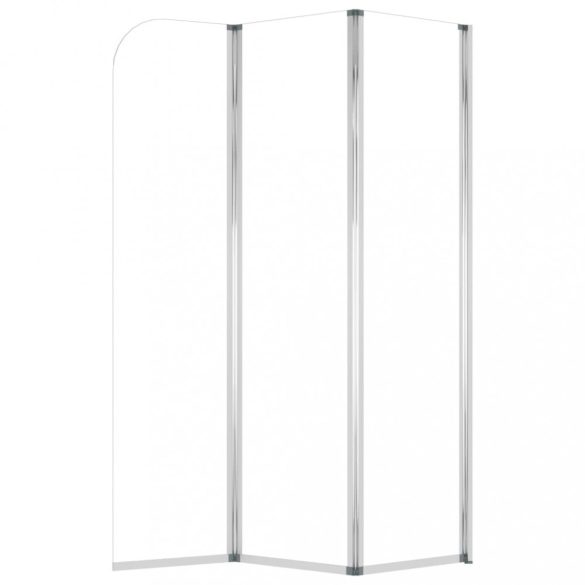 2 db átlátszó edzett üveg kádparaván 104 x 130 cm