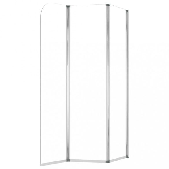 2 db átlátszó edzett üveg kádparaván 104 x 130 cm