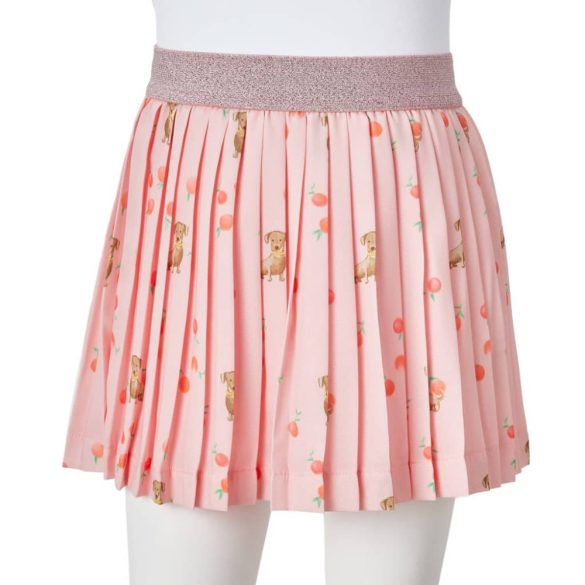 Világos narancssárga redős gyerekszoknya 140