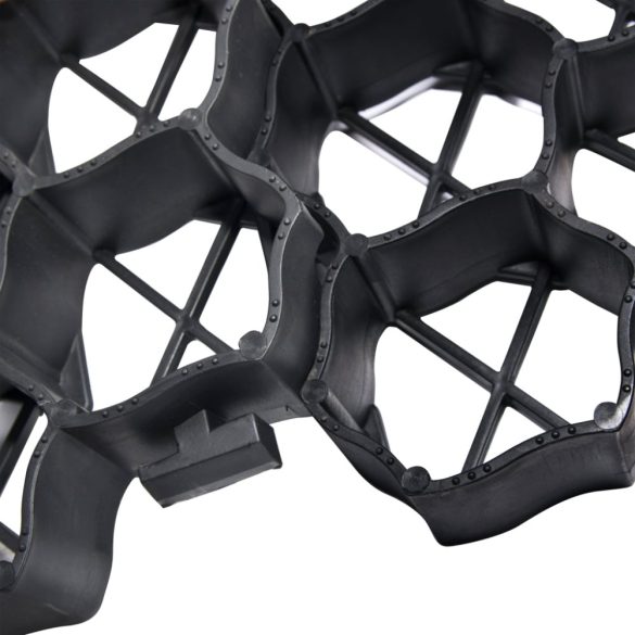 16 db fekete műanyag fűrács 60 x 40 x 3 cm