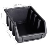 29 darabos piros és fekete tárolódoboz szett fali panelekkel