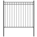 fekete ASSEN acélkerítés 1,7 x 0,8 m