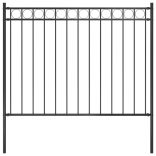 fekete ASSEN acélkerítés 1,7 x 1 m
