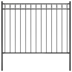 fekete ASSEN acélkerítés 1,7 x 1 m