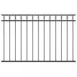 fekete ASSEN acél kerítéspanel 1,7 x 1 m