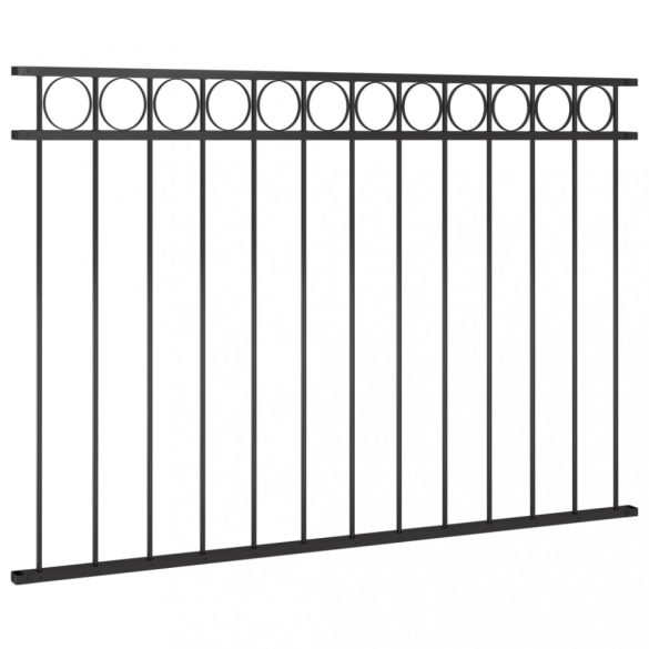 fekete ASSEN acél kerítéspanel 1,7 x 1 m