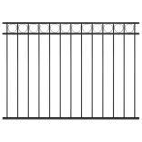 fekete ASSEN acél kerítéspanel 1,7 x 1,2 m