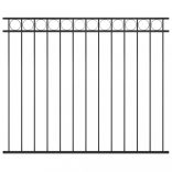 fekete ASSEN acél kerítéspanel 1,7 x 1,5 m