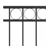fekete ASSEN acél kerítéspanel 1,7 x 1,5 m