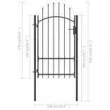 fekete acél kertkapu Woerden 1x1,7 m