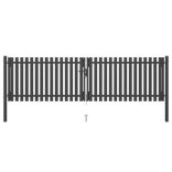 antracit színű acél kerítéskapu 400 x 75 cm