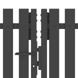 antracit színű acél kerítéskapu 400 x 75 cm