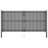 antracit színű acél kerítéskapu 400 x 175 cm