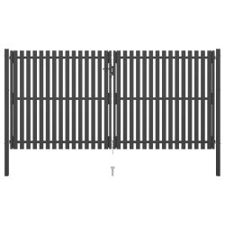 antracit színű acél kerítéskapu 400 x 175 cm