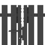 antracit színű acél kerítéskapu 400 x 175 cm