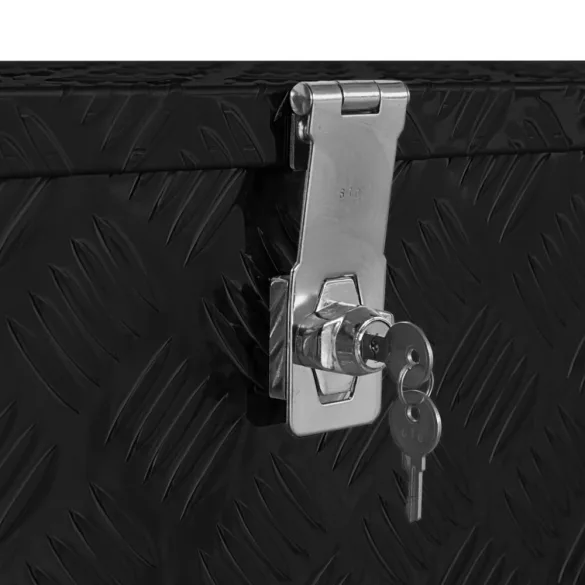 fekete alumíniumdoboz 80 x 30 x 35 cm