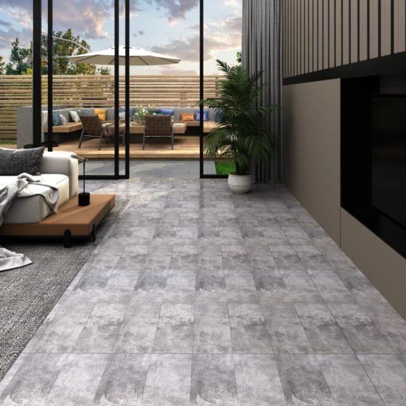 cement barna nem öntapadó PVC padlóburkoló lapok 2 mm 5,26 m²