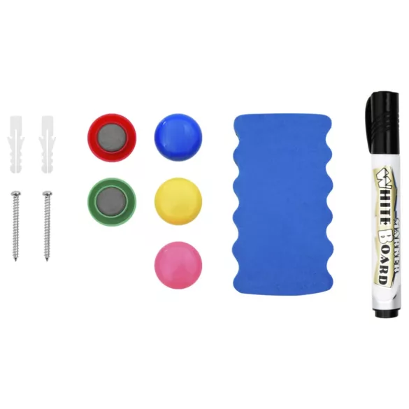 szárazon letörölhető fehér acél mágnestábla 50 x 35 cm