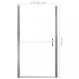 edzett üveg zuhanyajtó 81 x 195 cm