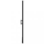 fekete matt edzett üveg zuhanyajtó 81 x 195 cm