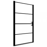 fekete matt edzett üveg zuhanyajtó 100 x 178 cm