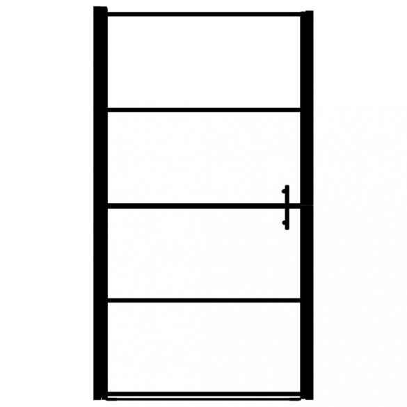 fekete matt edzett üveg zuhanyajtó 100 x 178 cm
