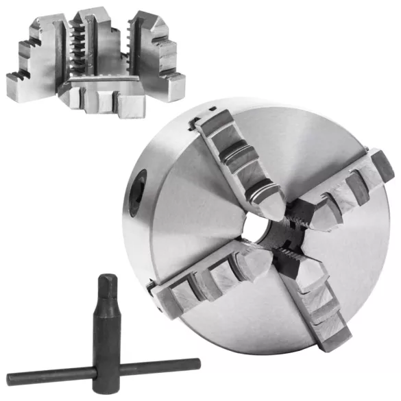 4 szorítópofás önközpontosító acél esztergatokmány 125 mm