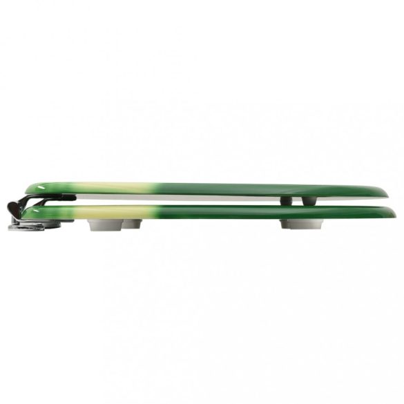 zöld vízcseppmintás MDF WC-ülőke fedéllel