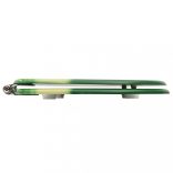 zöld vízcseppmintás MDF WC-ülőke lassan csukódó fedéllel