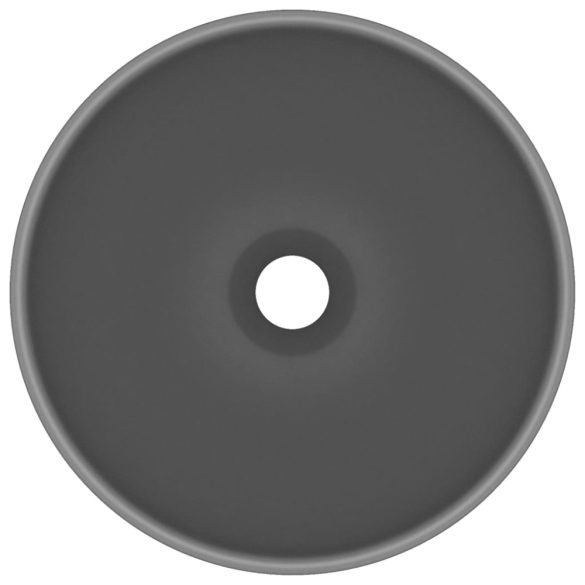 kerek matt sötétszürke kerámia luxus mosdókagyló 32,5 x 14 cm