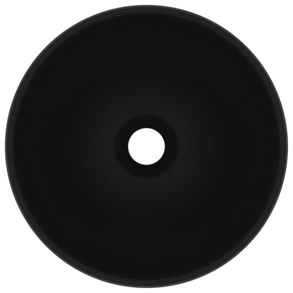 kerek matt fekete kerámia luxus mosdókagyló 32,5 x 14 cm