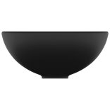 kerek matt fekete kerámia luxus mosdókagyló 32,5 x 14 cm