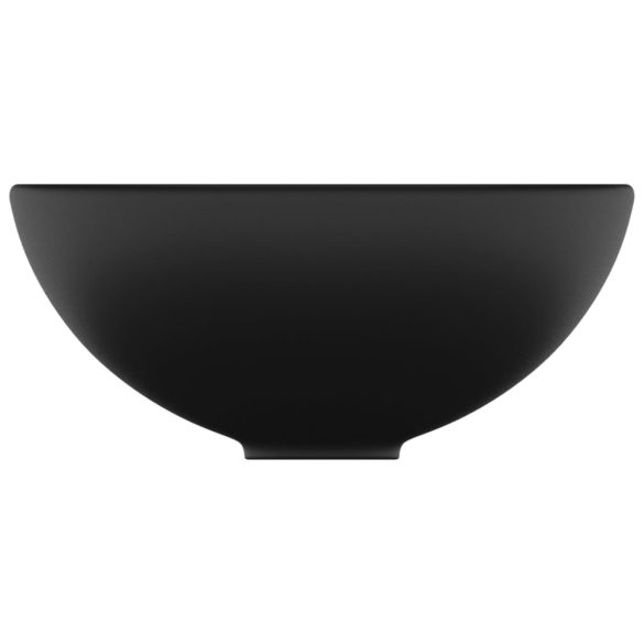 kerek matt fekete kerámia luxus mosdókagyló 32,5 x 14 cm