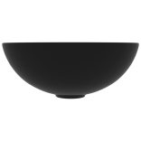 kerek matt fekete kerámia mosdókagyló
