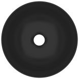 kerek matt fekete kerámia mosdókagyló