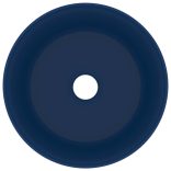 kerek matt sötétkék kerámia luxus mosdókagyló 40 x 15 cm