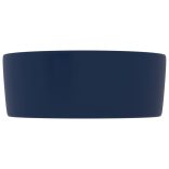 kerek matt sötétkék kerámia luxus mosdókagyló 40 x 15 cm