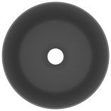 kerek matt sötétszürke kerámia luxus mosdókagyló 40 x 15 cm