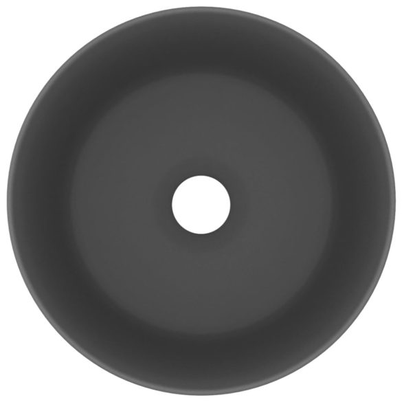 kerek matt sötétszürke kerámia luxus mosdókagyló 40 x 15 cm