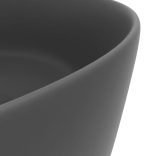 kerek matt sötétszürke kerámia luxus mosdókagyló 40 x 15 cm