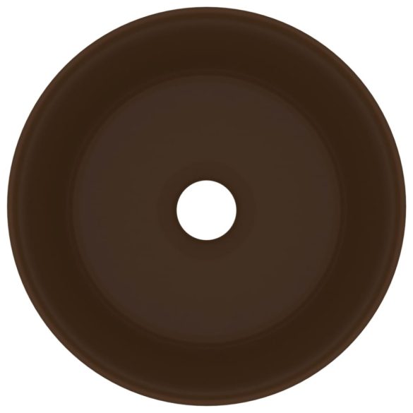 kerek matt sötétbarna kerámia luxus mosdókagyló 40 x 15 cm
