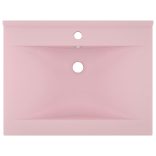 matt rózsaszín kerámia luxus mosdókagyló csapfurattal 60x46 cm